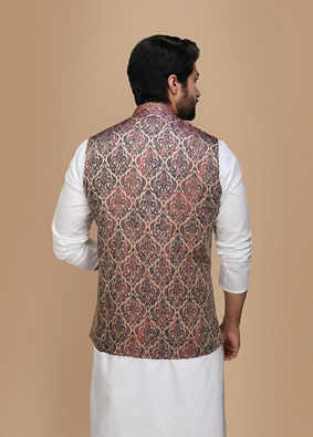 Majestic Maroon Party Wear Jacket image number 2